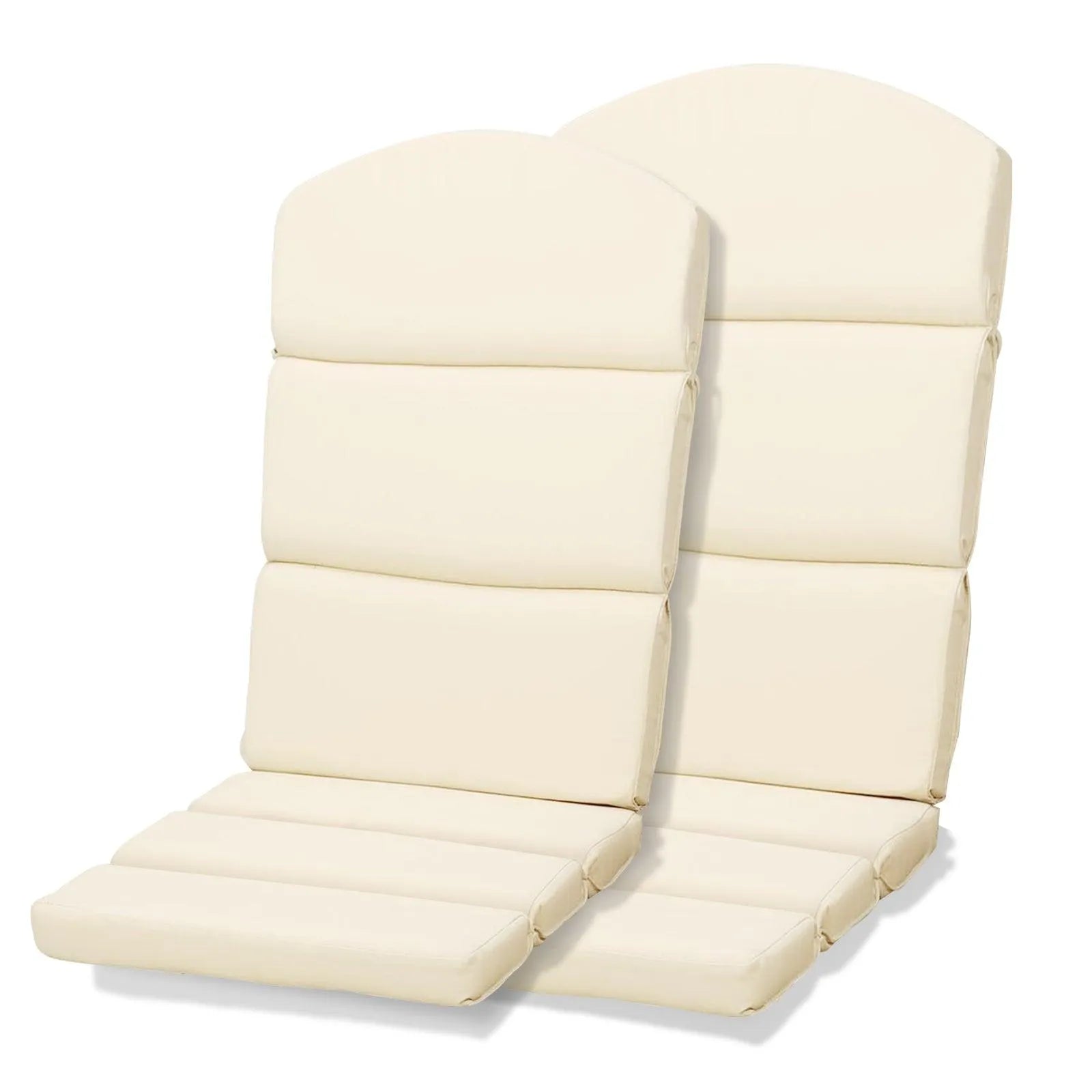 52x20x2.5 inch Patio High-Back Adirondack Chair Cushions Set of 2 - Beige - Aoodor